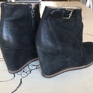 Biala black ankle platform boots